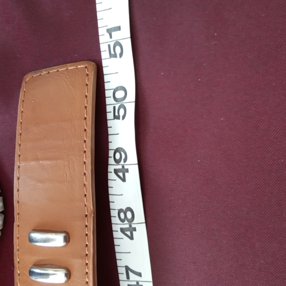 Free w/addtl purchase. Gently used Cognac Colored Silver Studded Belt. - Picture 7 of 8